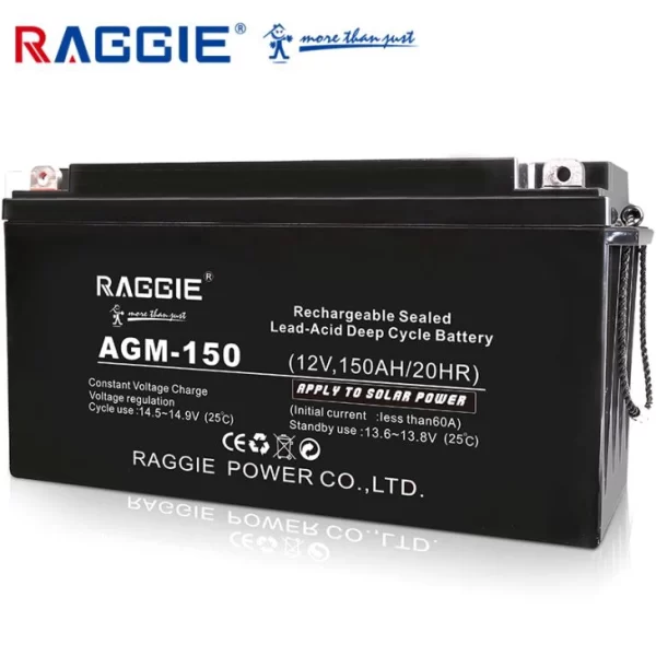Герметичный свинцово-кислотный аккумулятор Raggie 150Ah 12V