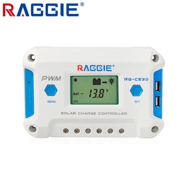 RAGGIE PWM Quyosh Zaryad Nazoratchisi 12V/24V – 10A / 20A / 30A / 40A / 50A