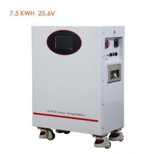 “LiFePO4 25.6V 300Ah 7.5kWh quyosh energiyasi uchun akkumulyator”